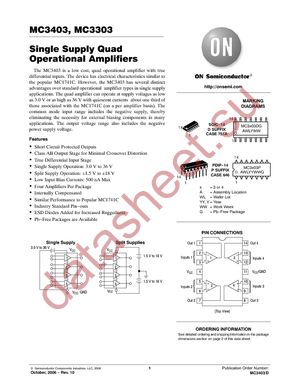 MC3303DR2G datasheet  